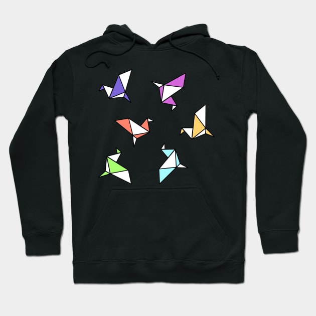 Colorful paper crane Hoodie by Nezumi1998